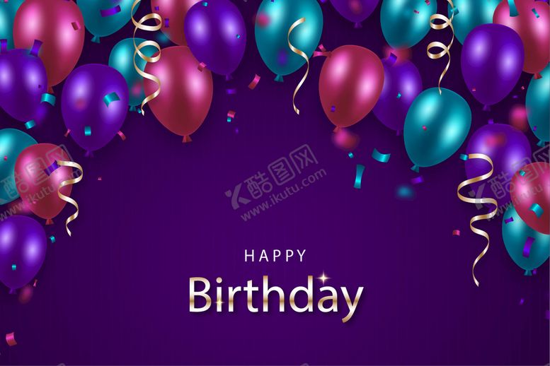 编号：78914509300833585138【酷图网】源文件下载-生日背景 节日气球