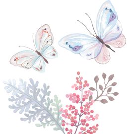 蝴蝶花免抠元素