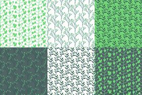 绿色系几何纹理图案集合