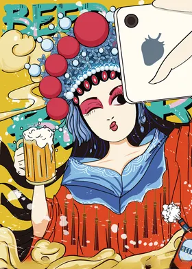 国潮京剧插画系列