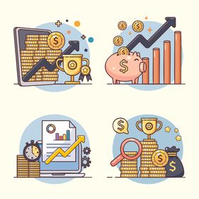 金融理财相关插画元素