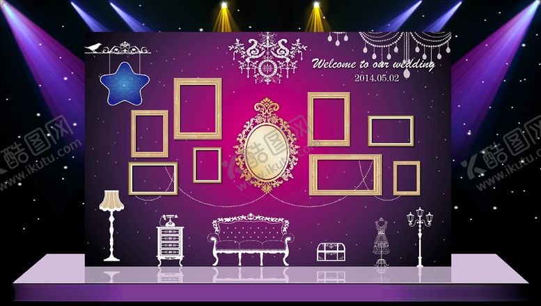 编号：60712310111718489166【酷图网】源文件下载-主体婚礼现场布置设计源文件素材