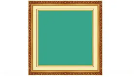 复古金色边框空白画框