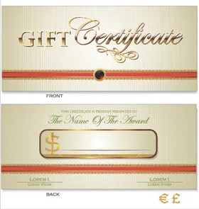 横版证书防伪花纹欧式边框奖状