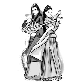 水墨武侠人物