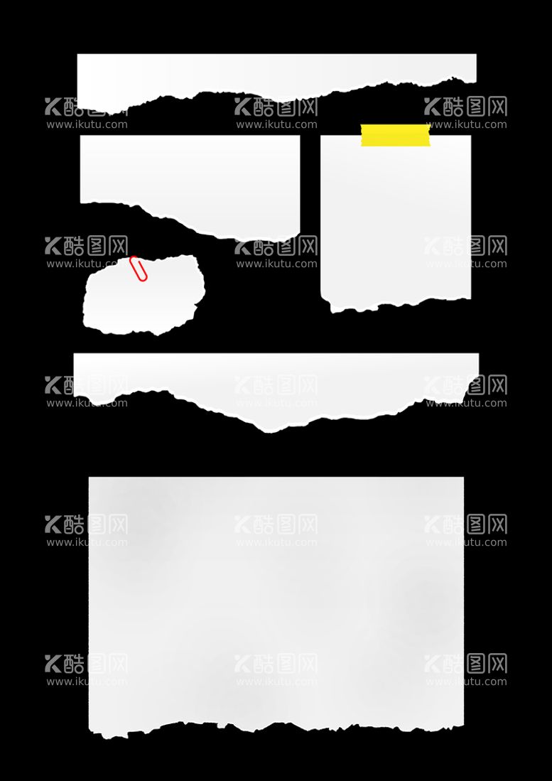 编号：72648009190221321324【酷图网】源文件下载-撕纸元素