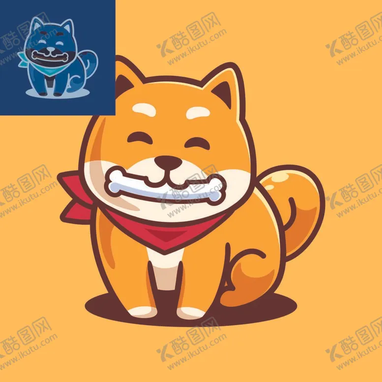 编号：46712909131514050687【酷图网】源文件下载-矢量卡通萌犬
