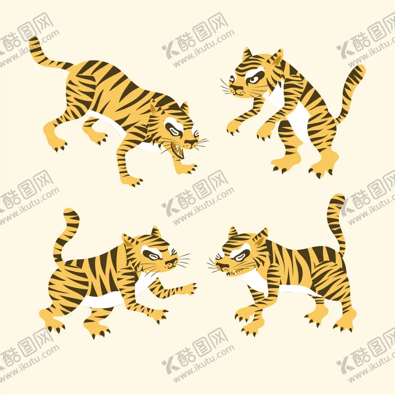 编号：24809610012213537291【酷图网】源文件下载-手绘老虎