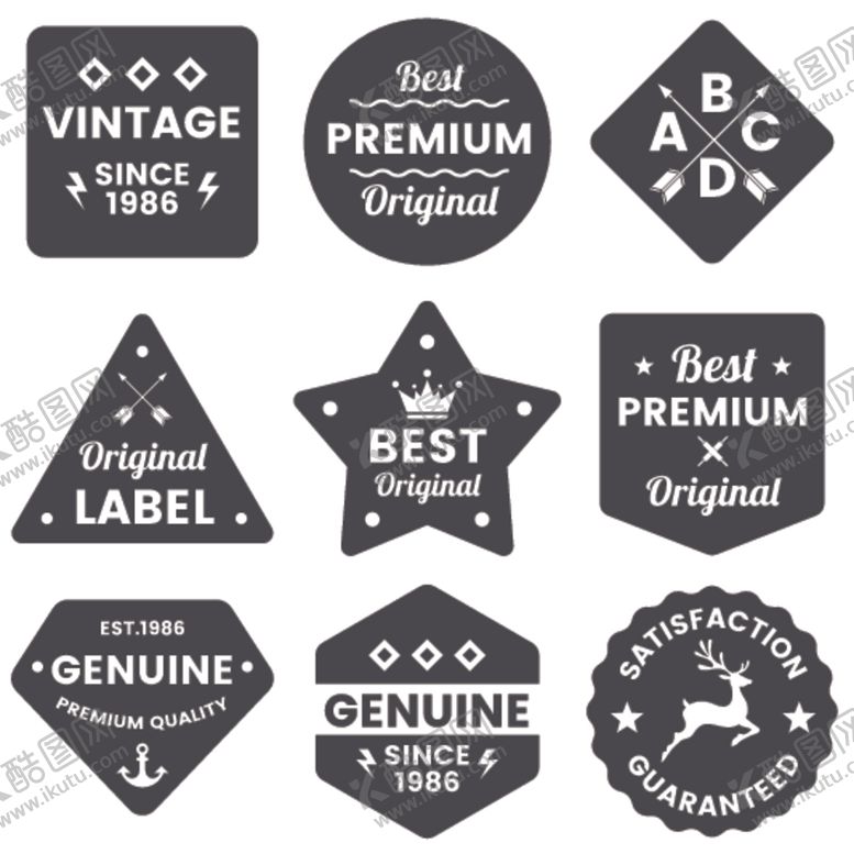 编号：48616810040552444648【酷图网】源文件下载-复古徽标