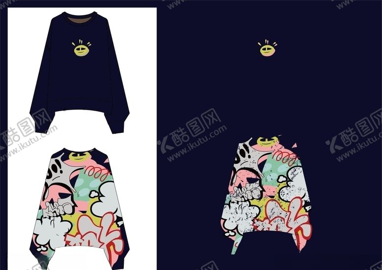 编号：83593110031520231054【酷图网】源文件下载-女装卫衣图案设计