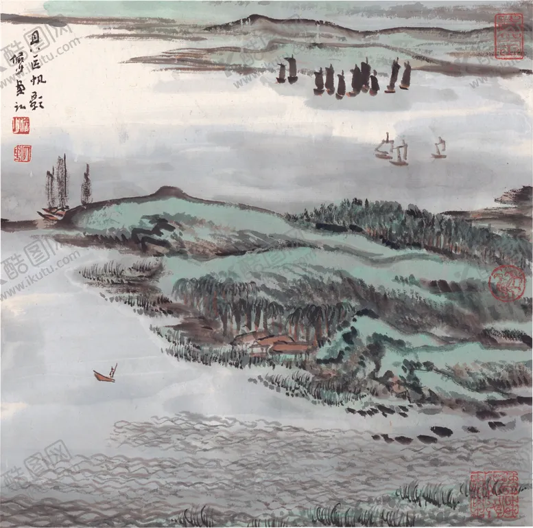 编号：41637406240102535677【酷图网】源文件下载-水墨山水国画风景