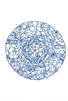 青花纹理