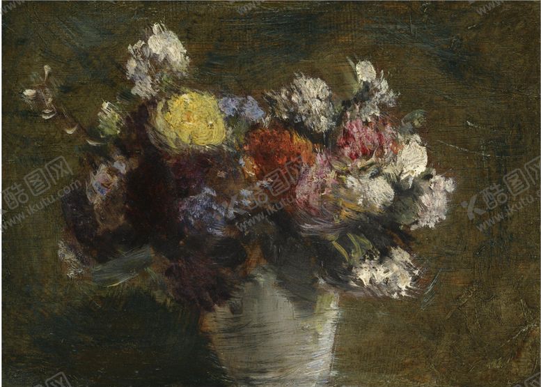 欧式静物油画古典插花装饰