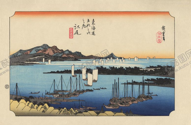 编号：52225209141420452772【酷图网】源文件下载-日本街景风景浮世绘