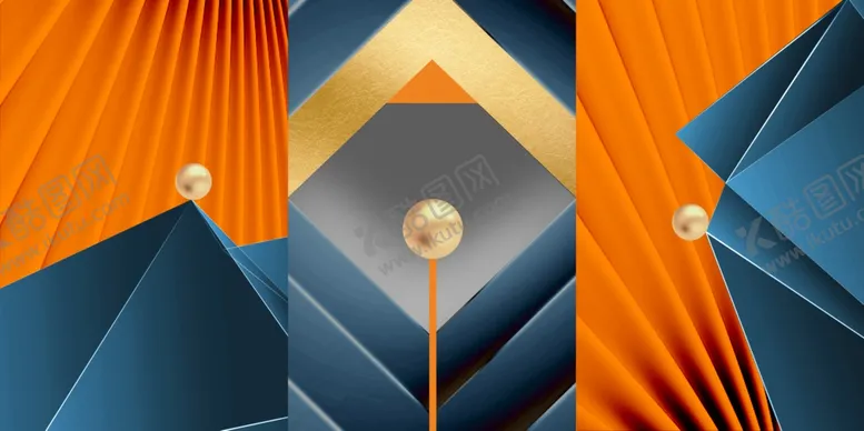 编号：19333309221146525758【酷图网】源文件下载-抽象几何玄关