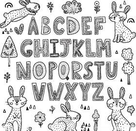 可爱卡通英文字体