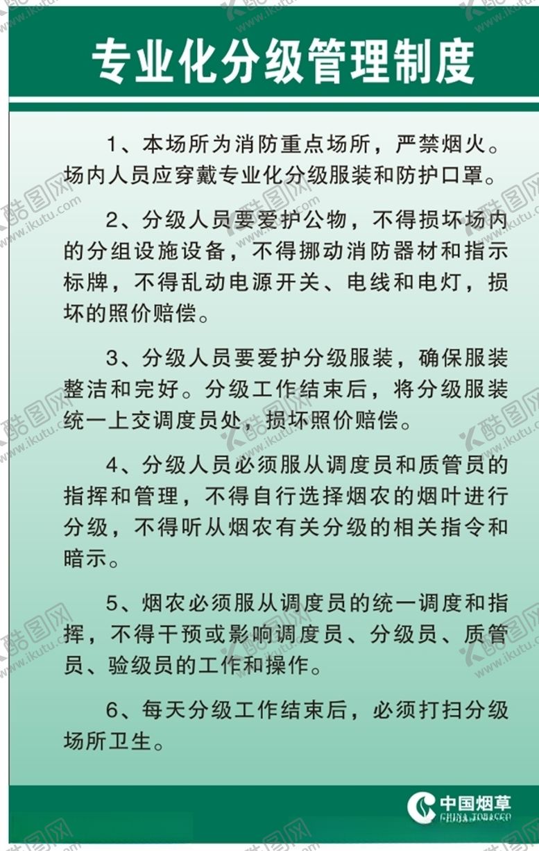 编号：84046010062014176096【酷图网】源文件下载-中国烟草专业化分级管理制度
