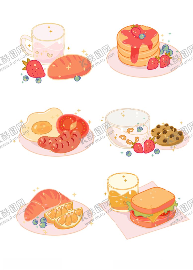 编号：67497810252248068591【酷图网】源文件下载-早餐食物面包鸡蛋矢量AI元素