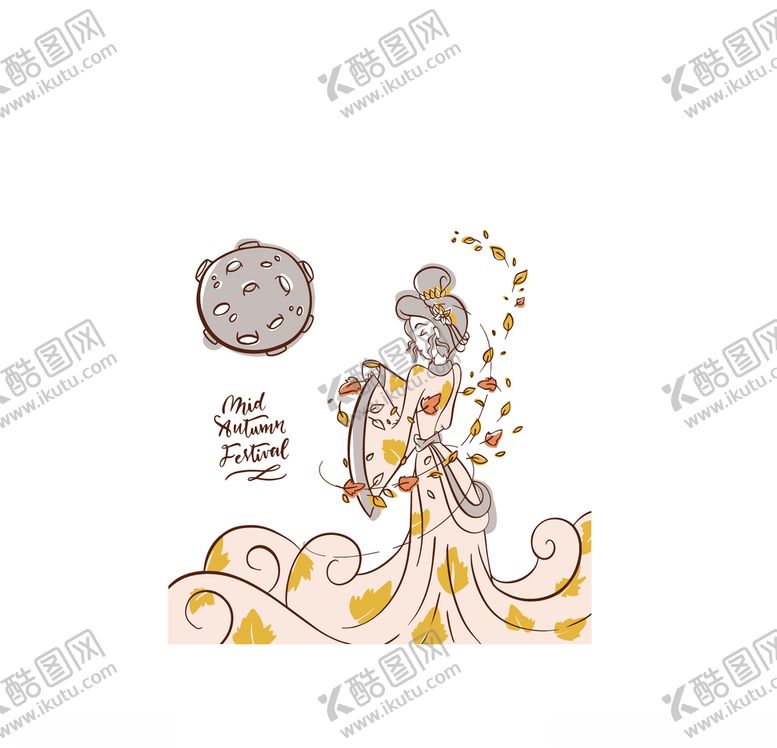 编号：75472105060925158308【酷图网】源文件下载-手绘嫦娥