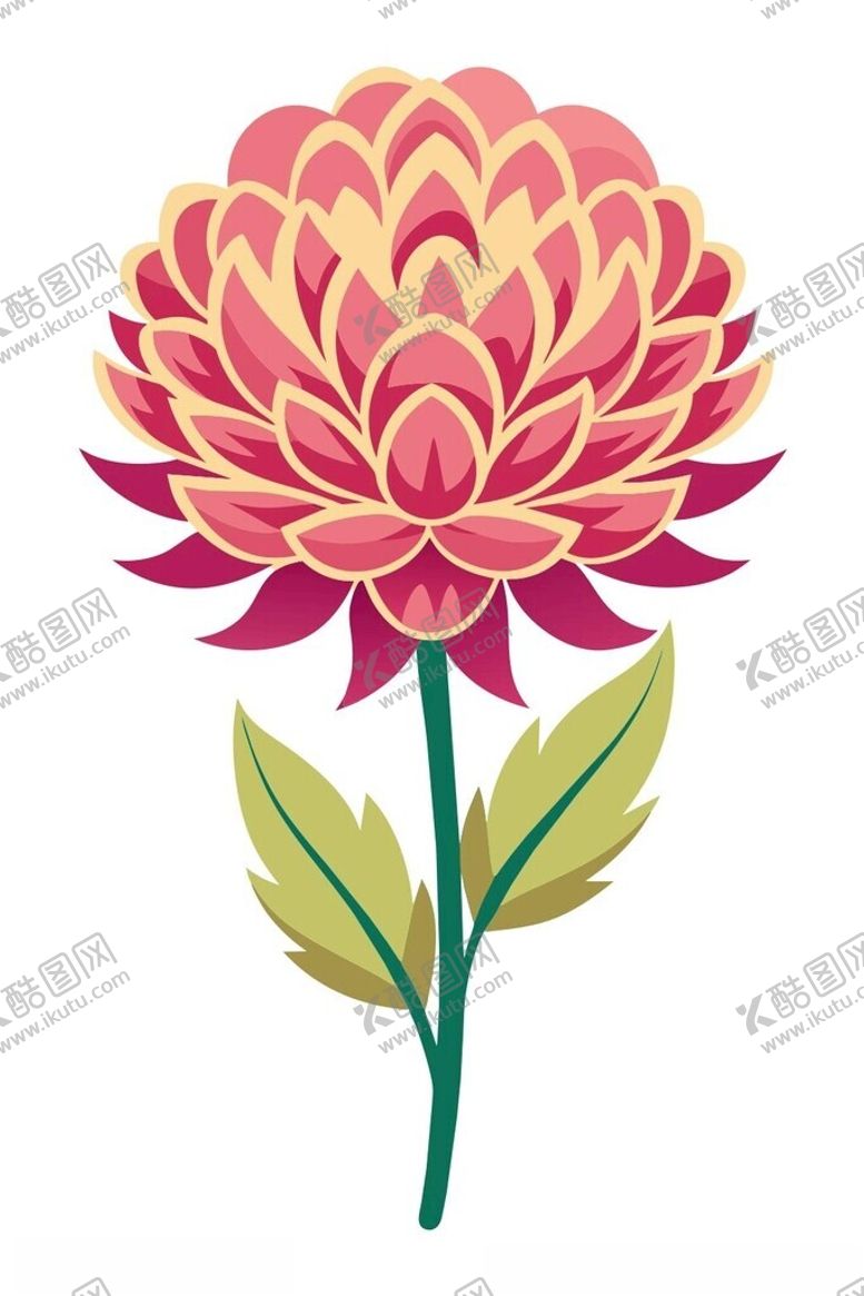 编号：92843801270343397124【酷图网】源文件下载-菊花矢量插图