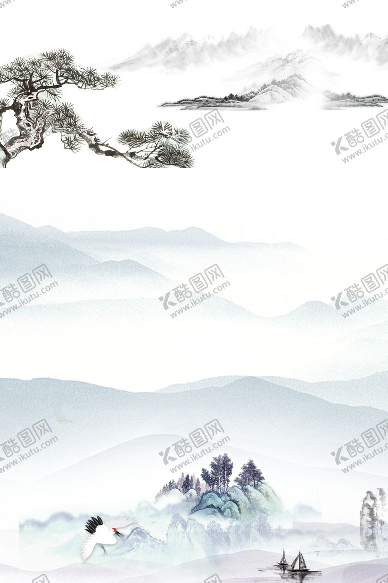 编号：19716505250409167405【酷图网】源文件下载-水墨山水意境图