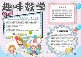 数学画报模板幼儿园小学