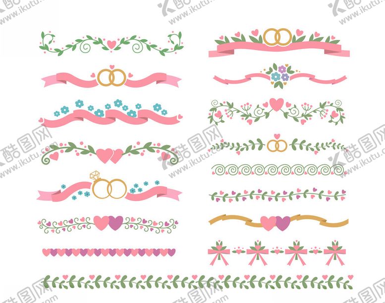 编号：17725204090014448428【酷图网】源文件下载-手绘爱心花边