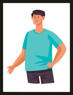 手绘男人男孩卡通动画动画卡通