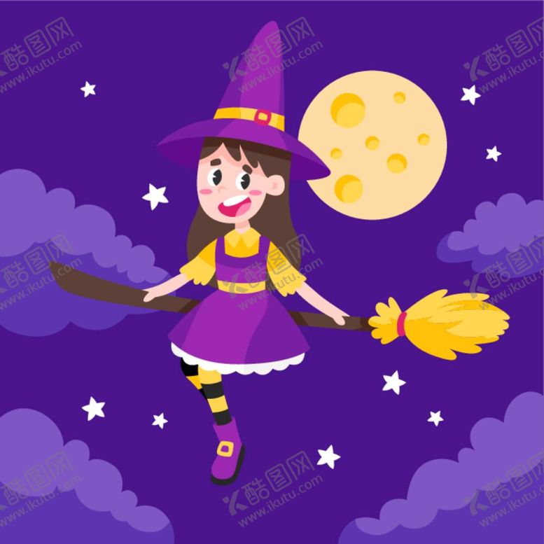 编号：45514312050409071010【酷图网】源文件下载-卡通魔女