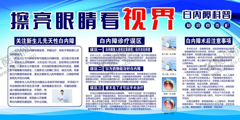 编号：34292307130330072446【酷图网】源文件下载-白内障展板