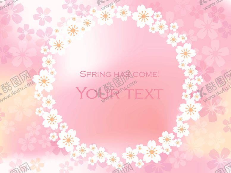 编号：60435509292209118320【酷图网】源文件下载-樱花花纹边框