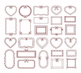 可爱手绘风装饰边框集合