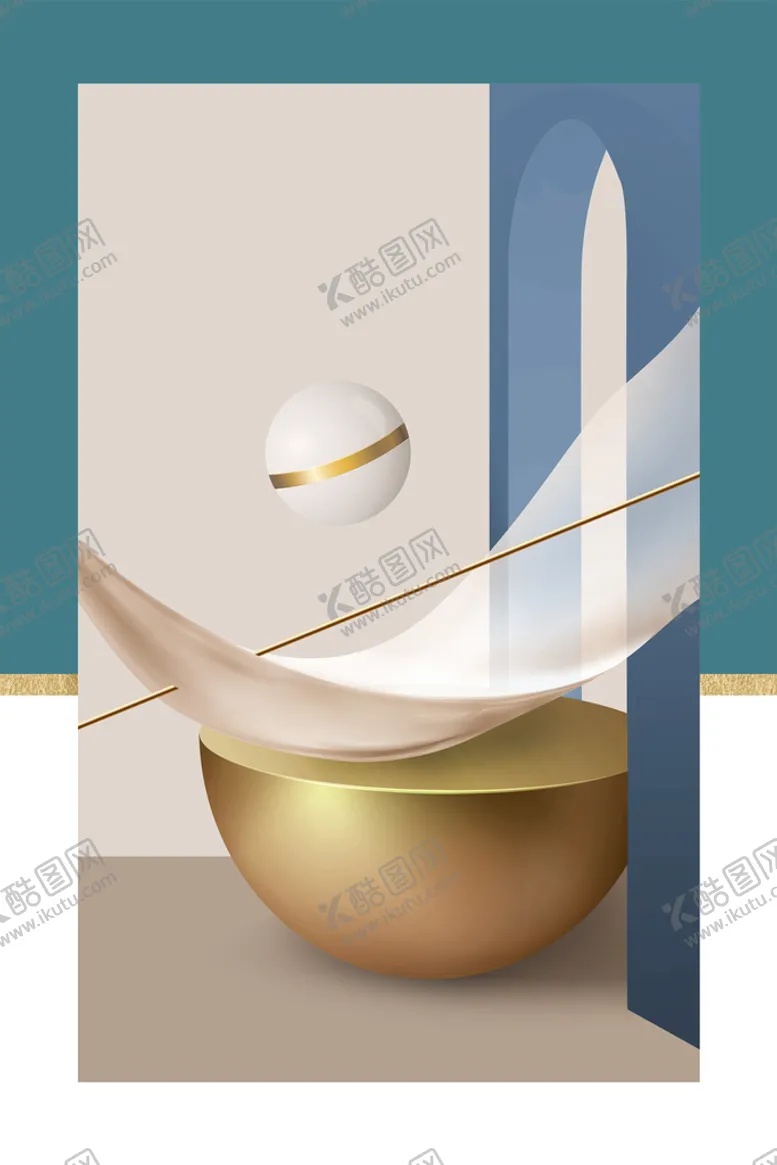 编号：07125910062044014902【酷图网】源文件下载-抽象立体几何装饰画