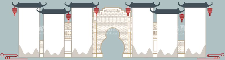 编号：97435609271939512536【酷图网】源文件下载-古镇形象墙