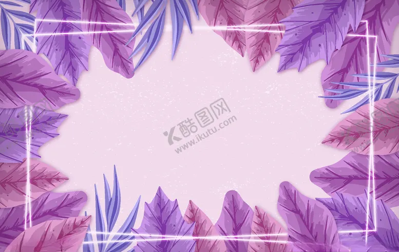 编号：18595109090415185698【酷图网】源文件下载-渐变叶子背景