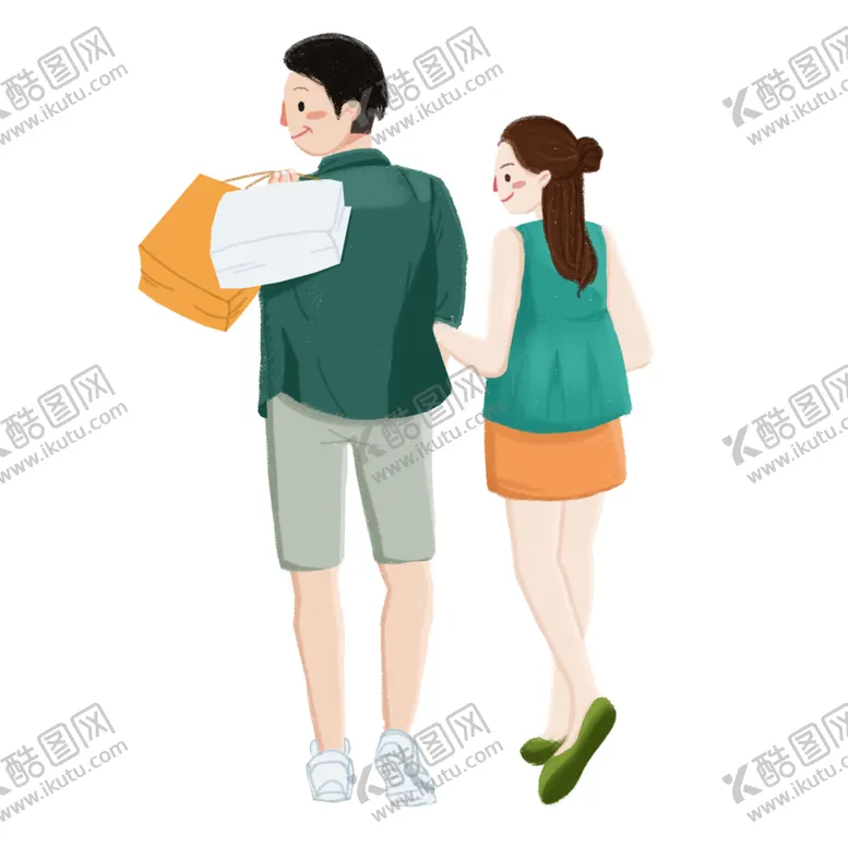 编号：91873302141733026239【酷图网】源文件下载-购物情侣