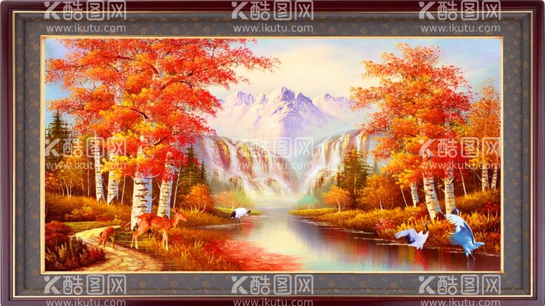 编号：67286812021648572427【酷图网】源文件下载-风景画油画装饰画