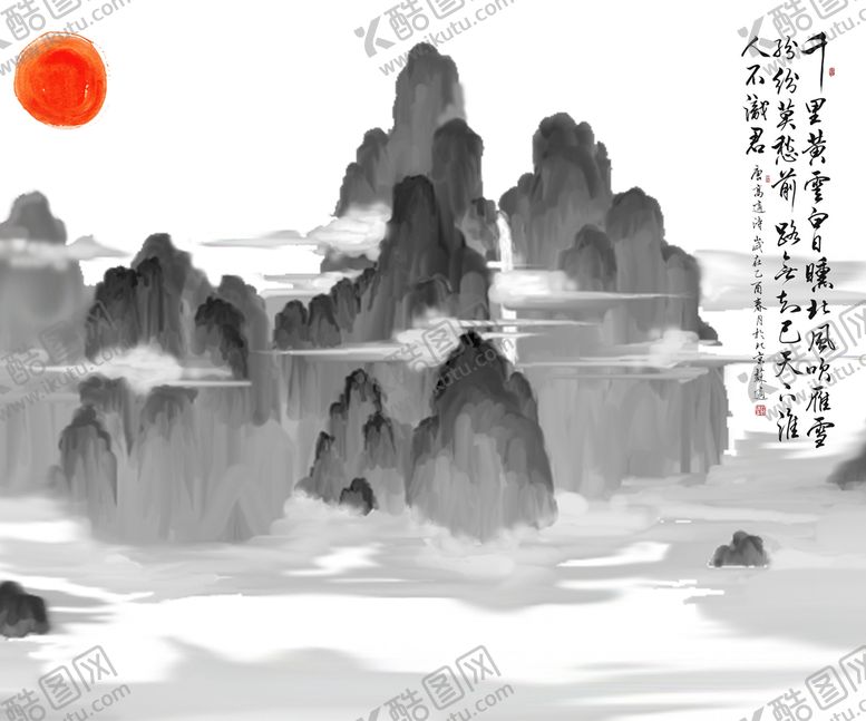 编号：18472909150844596452【酷图网】源文件下载-山水画 
