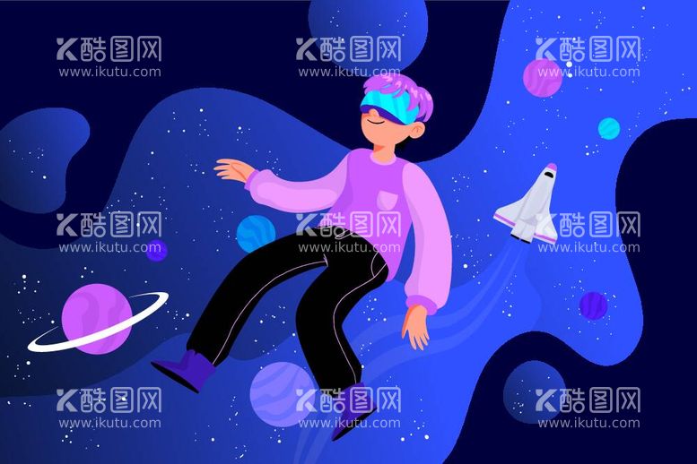 编号：83118212050207394515【酷图网】源文件下载-元宇宙VR插画