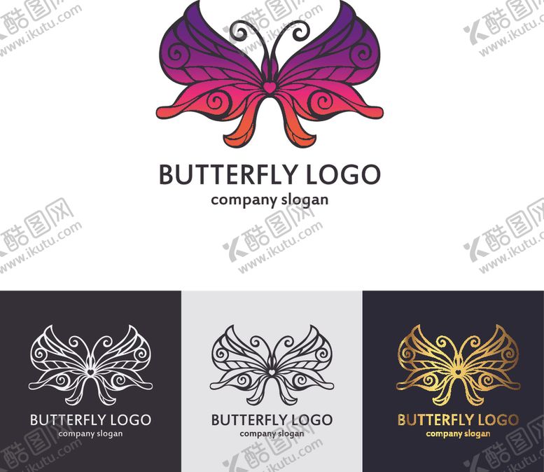 编号：23165811010105161209【酷图网】源文件下载-蝴蝶logo