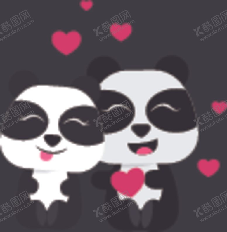 编号：51939607060720229861【酷图网】源文件下载-情侣熊猫