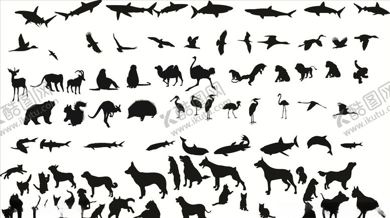 编号：53188109300138326488【酷图网】源文件下载-动物剪影