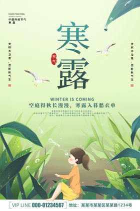 寒露创意海报