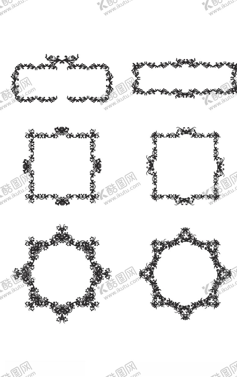编号：40012104191555232179【酷图网】源文件下载-欧式花纹边框