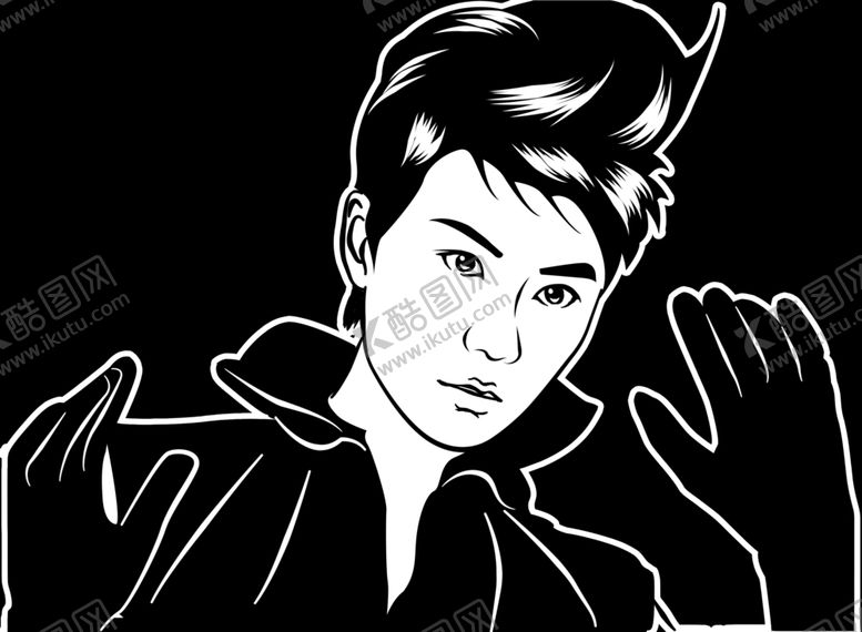 编号：61101810060742266525【酷图网】源文件下载-王菲黑白稿