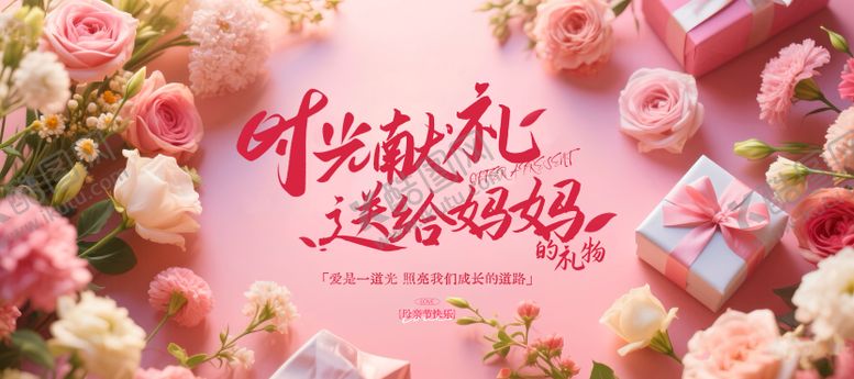 编号：51493305052217432725【酷图网】源文件下载-母亲节鲜花主题海报