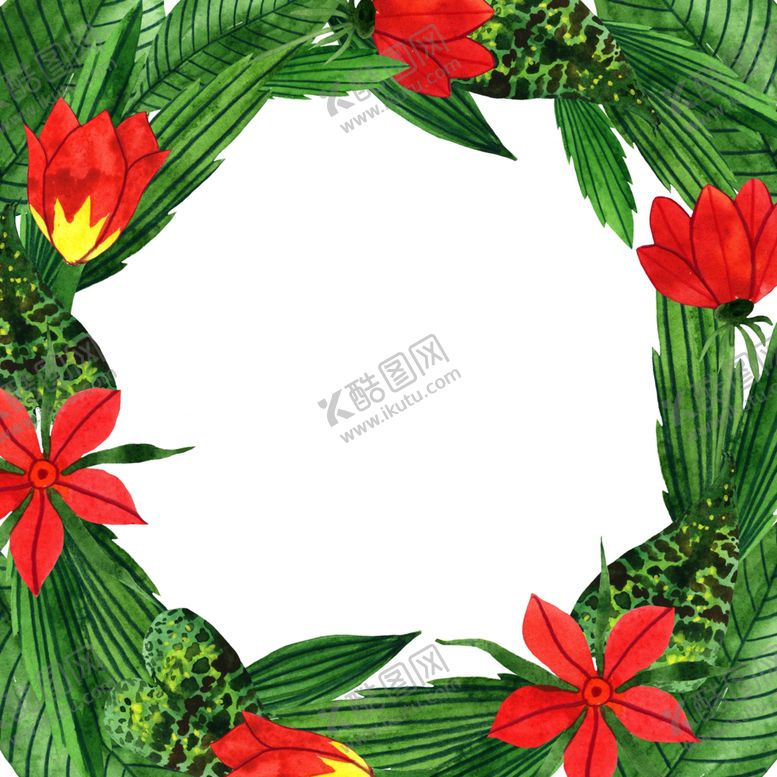 编号：74725210062237048569【酷图网】源文件下载-手绘花环边框