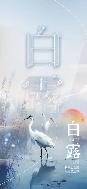 白露二十四节气海报活动素材宣传传统
