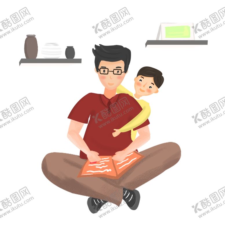 编号：19846406290015097636【酷图网】源文件下载-父亲节插画