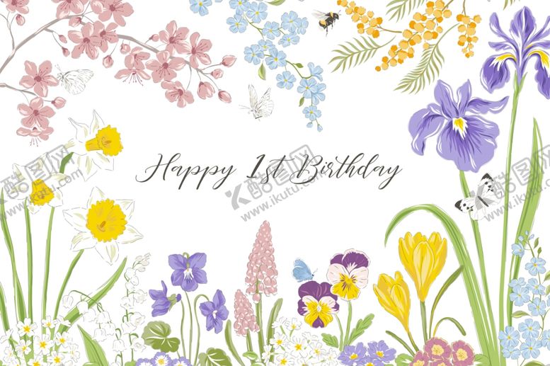 编号：27404411020736093286【酷图网】源文件下载-花卉生日周岁宝宝宴